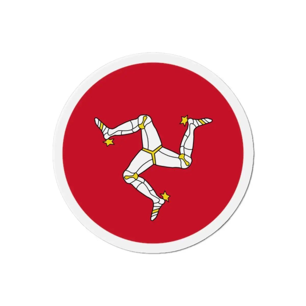 Aimant rond drapeau île de man décoratif pour réfrigérateur