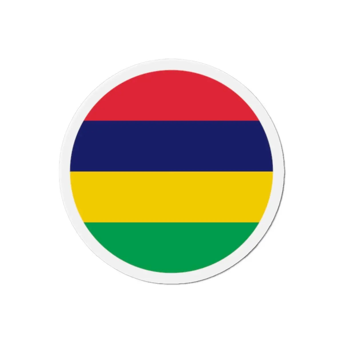Aimant rond drapeau île maurice forme décorative colorée
