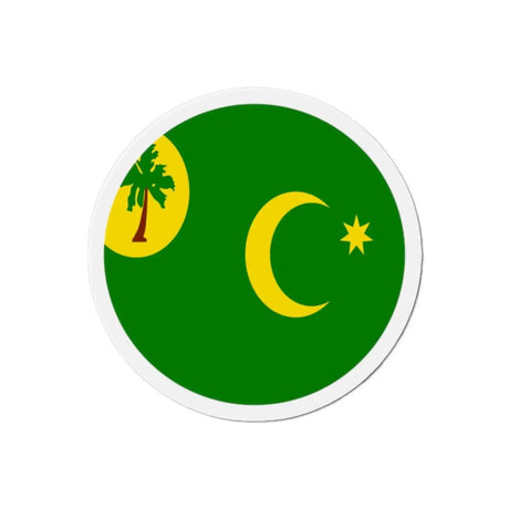 Aimant rond drapeau îles cocos couleur souvenir décoratif
