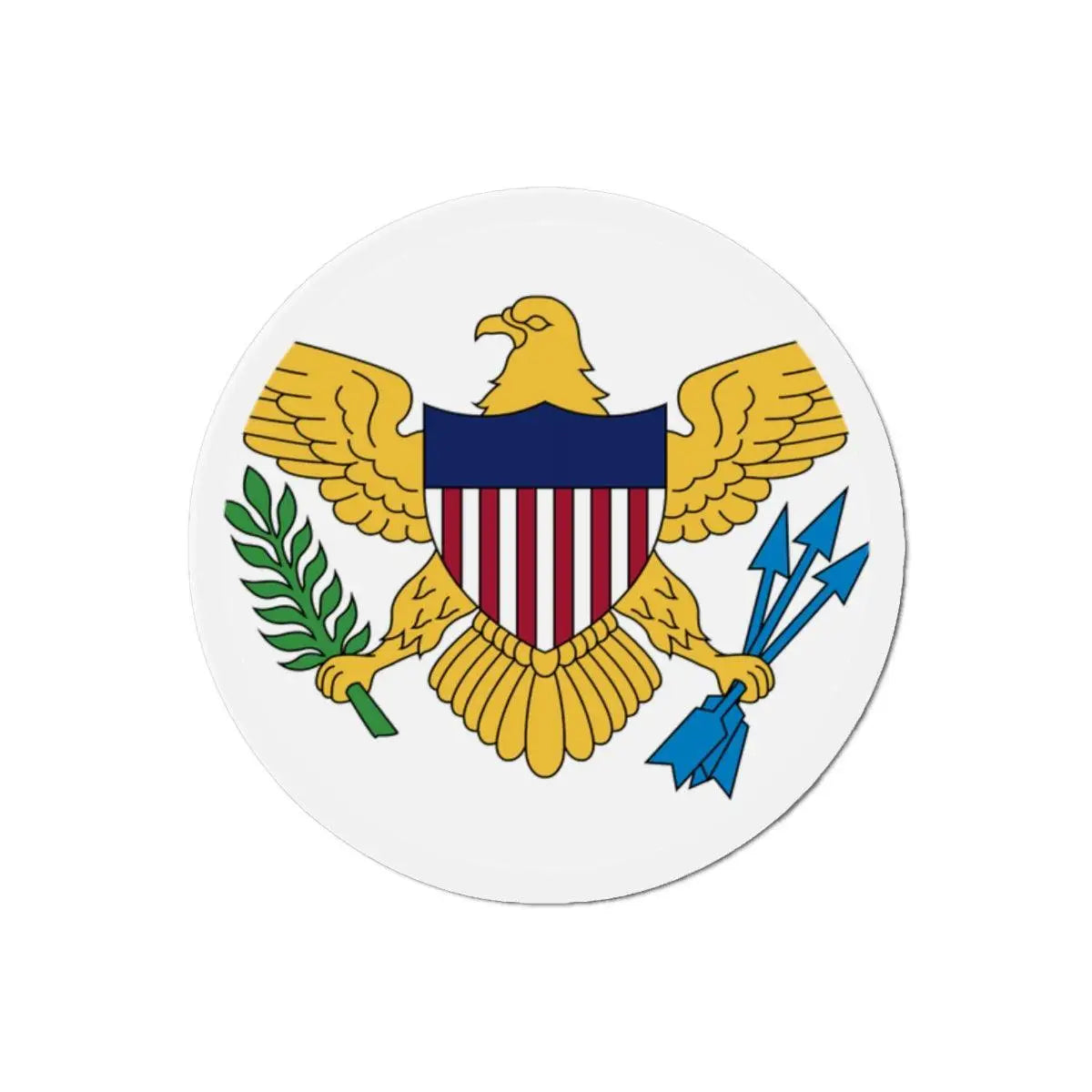 Aimant rond drapeau îles vierges états-unis décoratif