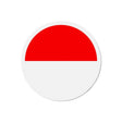 Aimant rond drapeau indonésie design décoratif magnétique
