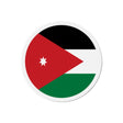 Aimant rond drapeau jordanie forme ronde pour réfrigérateur