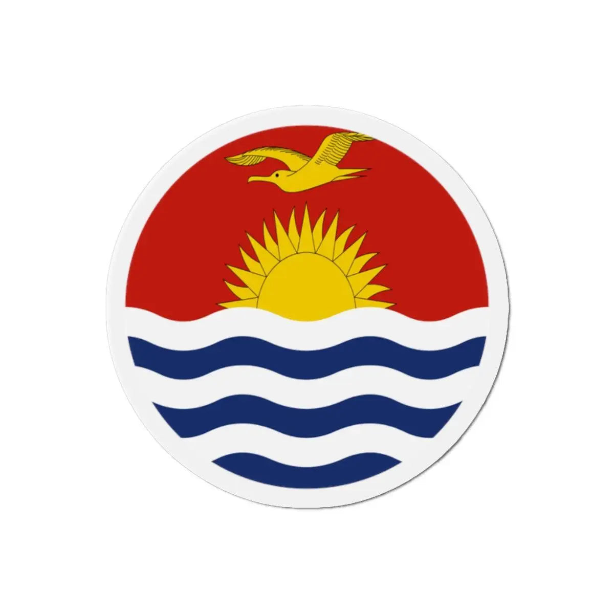 Aimant rond drapeau kiribati déco magnétique colorée