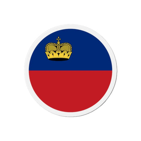Aimant rond drapeau liechtenstein forme décorative colorée