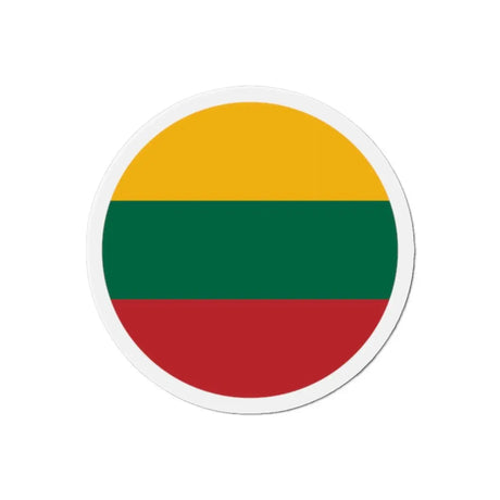 Aimant rond drapeau lituanie décoratif pour réfrigérateur
