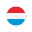 Aimant rond drapeau luxembourg décoratif pour réfrigérateur