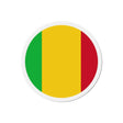 Aimant rond drapeau mali forme décorative réfrigérateur