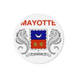 Aimant rond drapeau mayotte forme ronde décoration métal