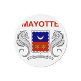 Aimant rond drapeau mayotte forme ronde décoration métal