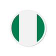 Aimant rond drapeau nigeria forme décorative réfrigérateur