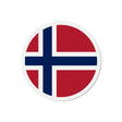 Aimant rond drapeau norvège décoratif pour réfrigérateur