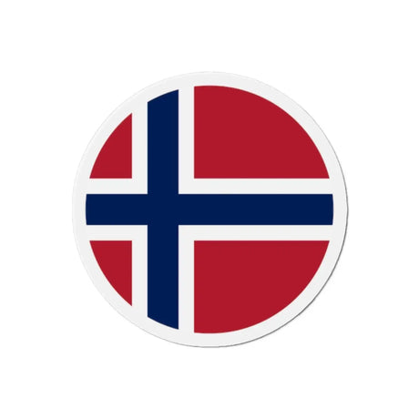Aimant rond drapeau norvège décoratif pour réfrigérateur