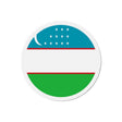 Aimant rond drapeau ouzbékistan décoratif et pratique