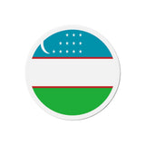 Aimant rond drapeau ouzbékistan décoratif et pratique
