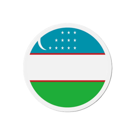 Aimant rond drapeau ouzbékistan décoratif et pratique