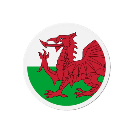 Aimant rond drapeau pays de galles forme décorative