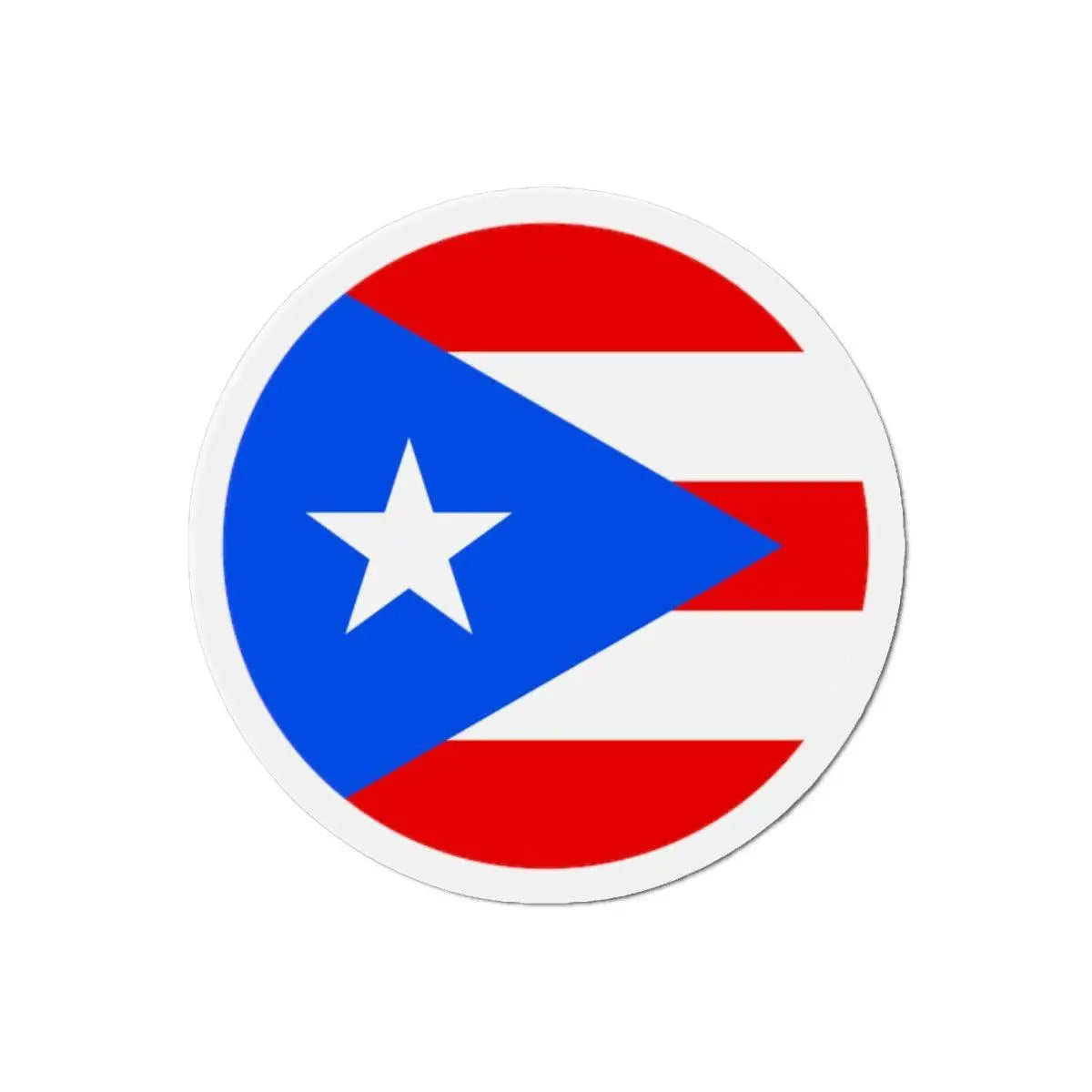Aimant rond drapeau porto rico déco colorée magnétique