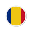 Aimant rond drapeau roumanie forme décorative magnétique