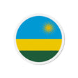 Aimant rond drapeau rwanda forme déco pour réfrigérateur