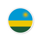 Aimant rond drapeau rwanda forme déco pour réfrigérateur