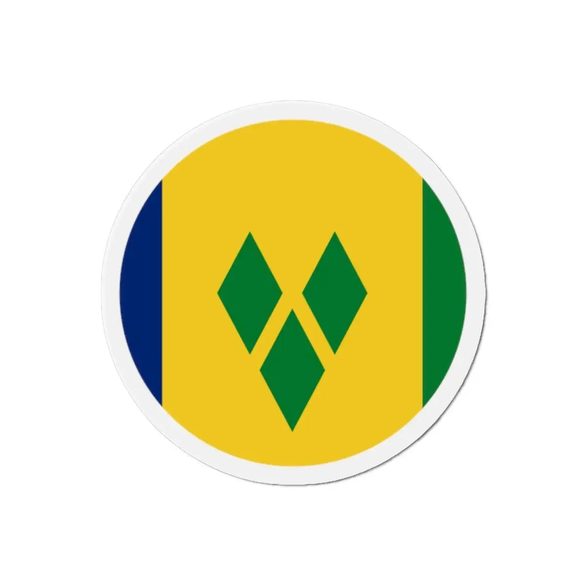 Aimant rond drapeau saint-vincent-et-les-grenadines décoratif