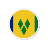 Aimant rond drapeau saint-vincent-et-les-grenadines décoratif