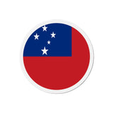 Aimant rond drapeau samoa décoratif pour réfrigérateur