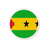 Aimant rond drapeau sao tomé-et-principe forme décorative
