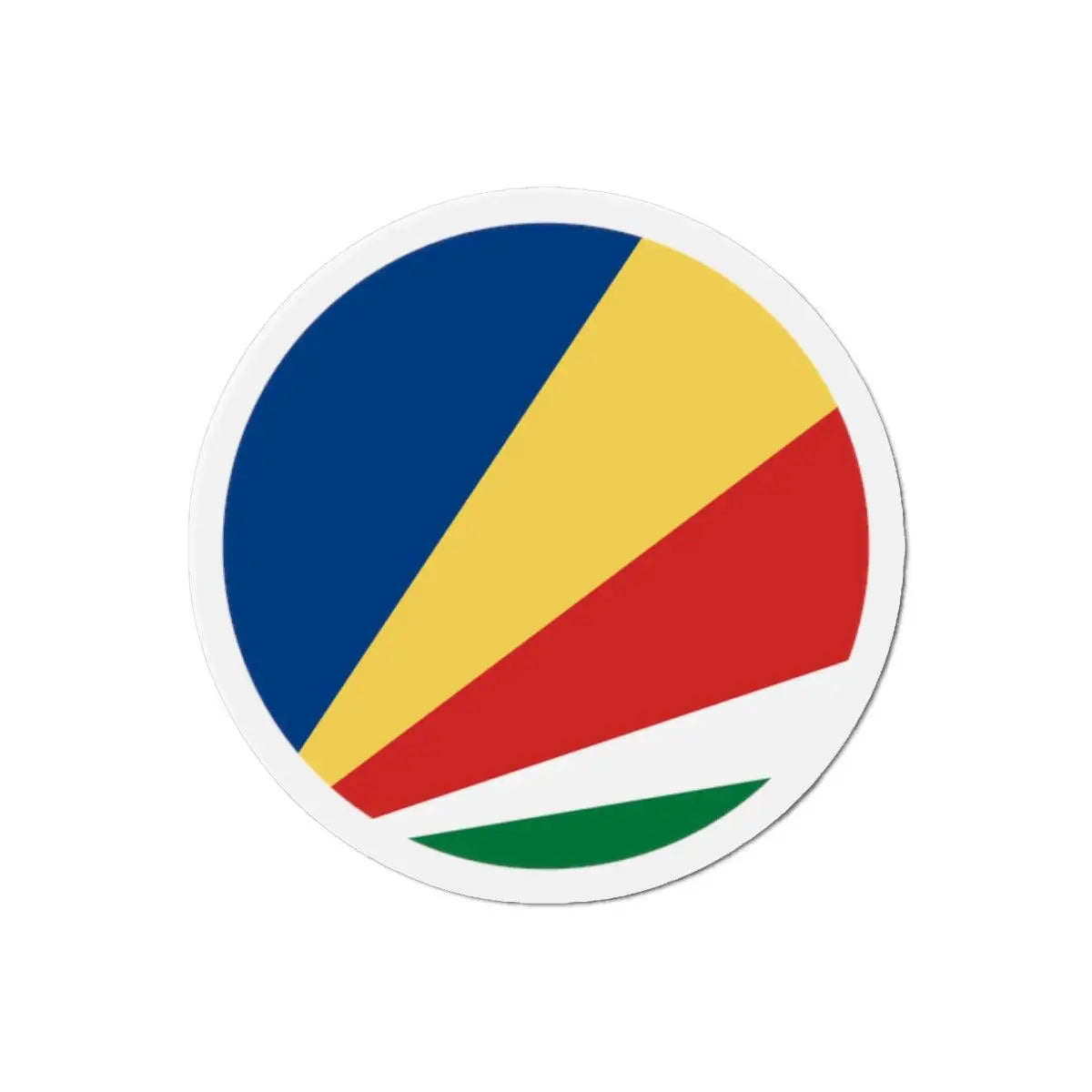 Aimant rond drapeau seychelles forme décorative colorée