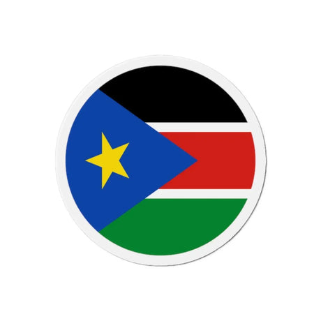 Aimant rond drapeau soudan du sud en couleur décoratif