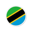 Aimant rond drapeau tanzanie forme décorative magnétique