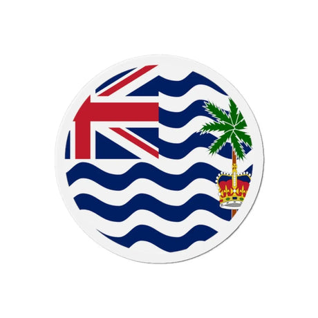 Aimant rond drapeau territoire britannique océan indien décoratif