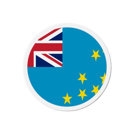 Aimant rond drapeau tuvalu en métal pour décoration élégante