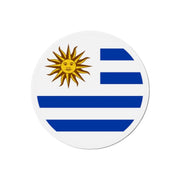 Aimant rond drapeau uruguay décoratif en finition brillante