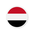 Aimant rond drapeau yémen couleur magnétique décoratif