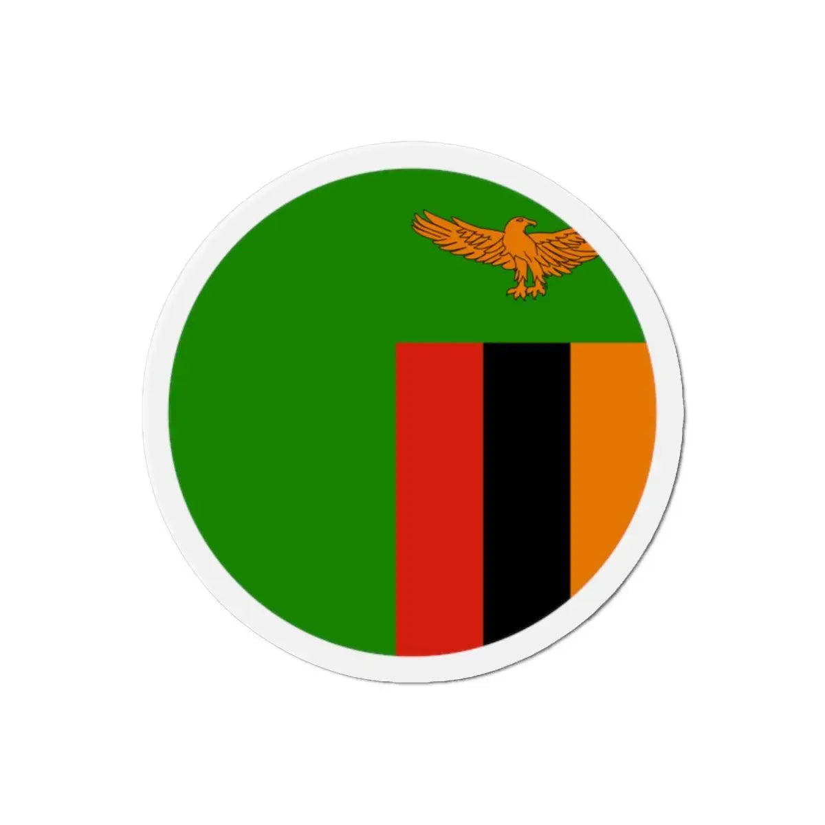 Aimant rond drapeau zambie déco magnétique surface métal