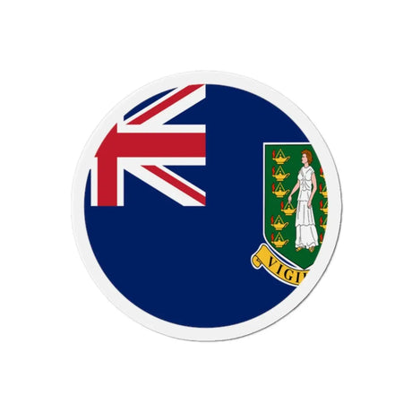 Aimant rond îles vierges britanniques drapeau souvenir coloré