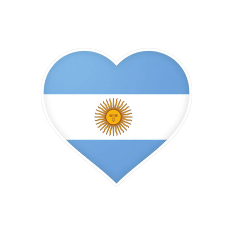 Autocollant argentine forme cœur pvc résistant décoratif