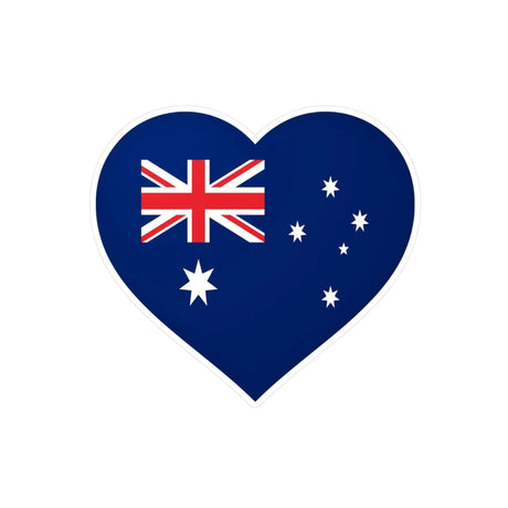 Autocollant australie forme cœur pvc résistant décoratif