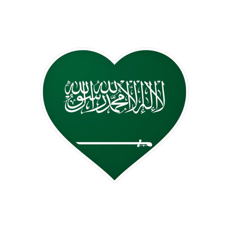 Autocollant cœur arabie saoudite pvc résistant personnalisable