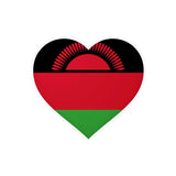 Autocollant coeur drapeau malawi en plusieurs tailles - pixelforma