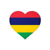 Autocollant coeur drapeau maurice en plusieurs tailles - pixelforma