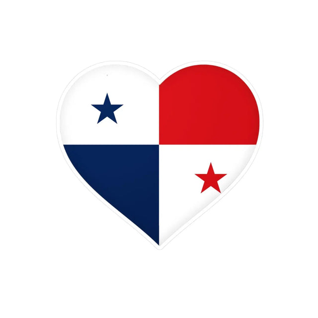 Autocollant coeur drapeau panama en plusieurs tailles - pixelforma