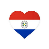 Autocollant coeur drapeau paraguay en plusieurs tailles - pixelforma