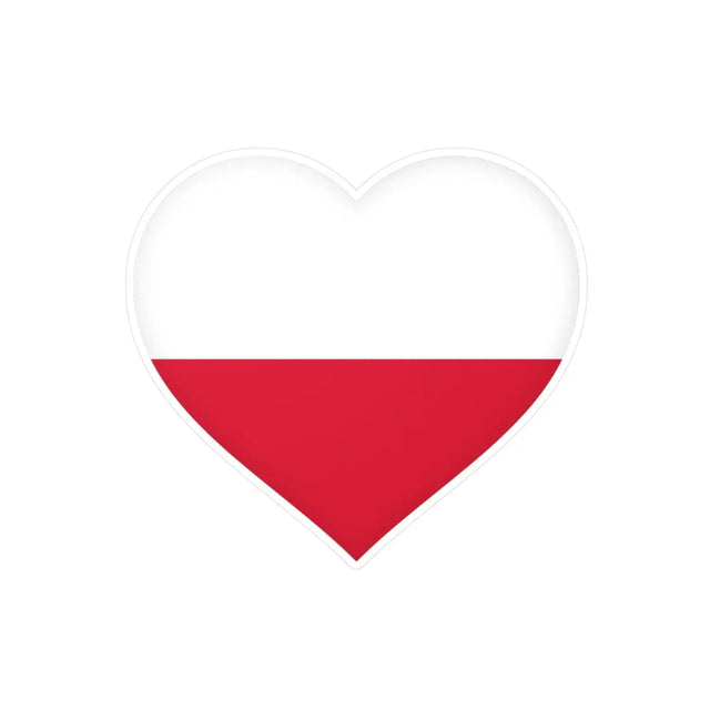 Autocollant coeur drapeau pologne en plusieurs tailles - pixelforma