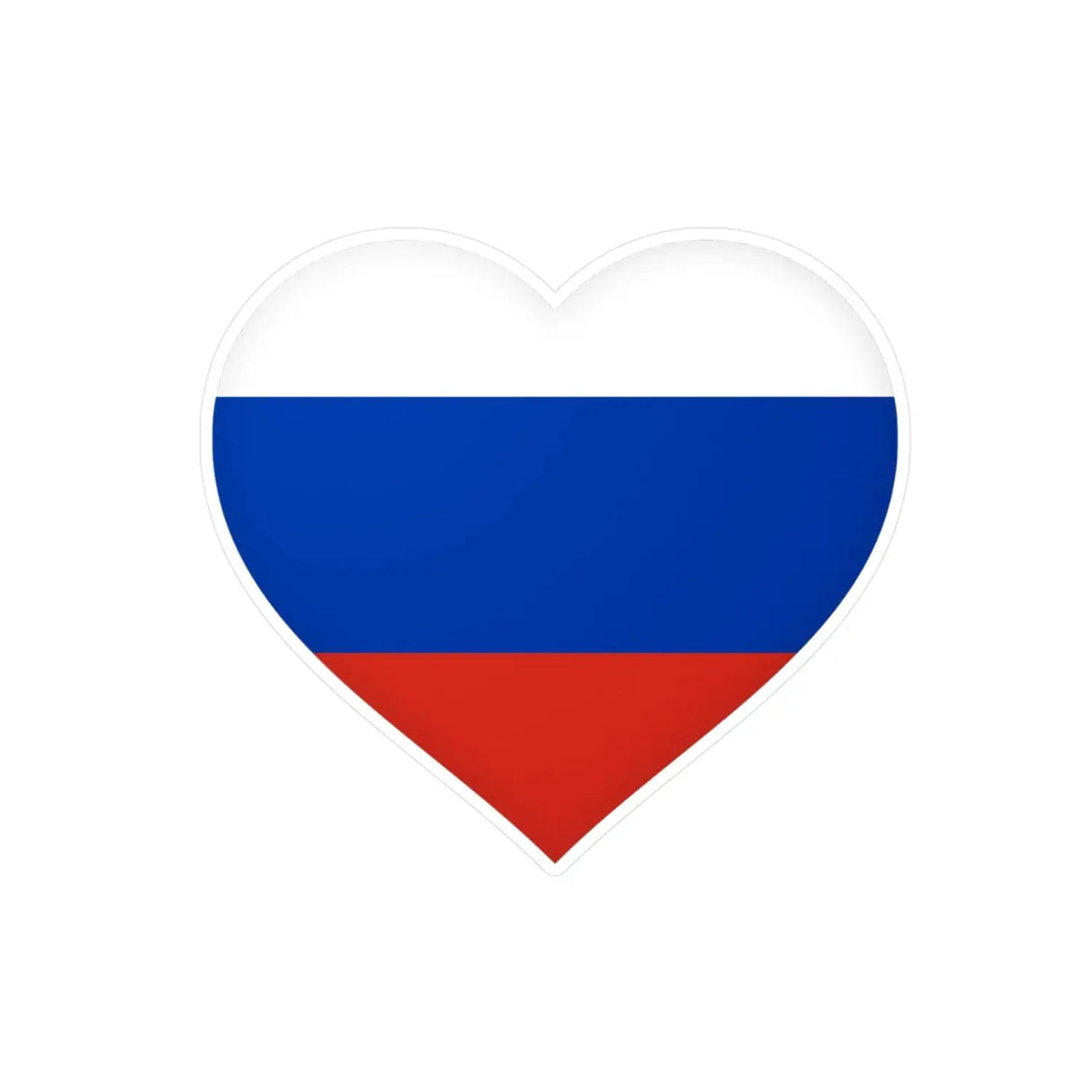 Autocollant coeur drapeau russie en plusieurs tailles - pixelforma