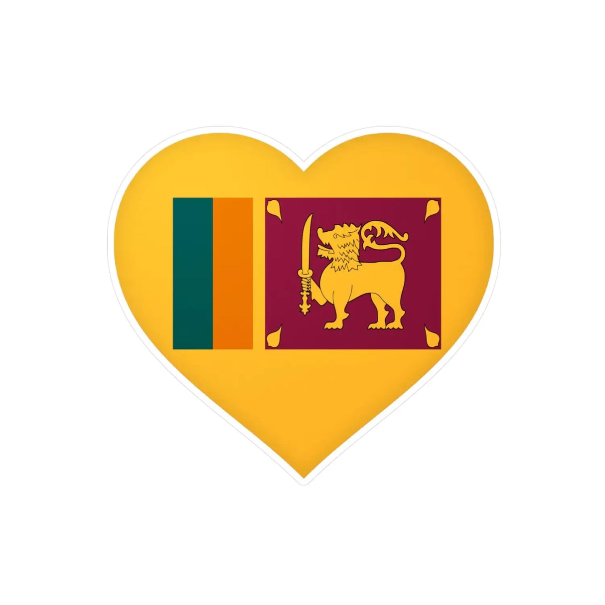 Autocollant coeur drapeau sri lanka en plusieurs tailles - pixelforma