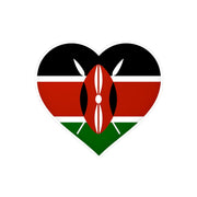 Autocollant cœur kenya pvc résistant personnalisation