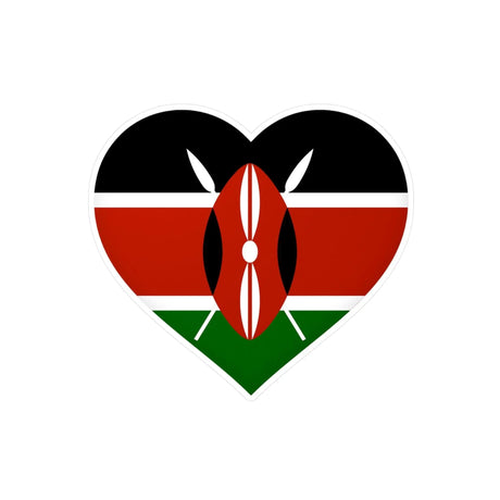 Autocollant cœur kenya pvc résistant personnalisation