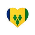 Autocollant cœur saint-vincent-et-les-grenadines résistant
